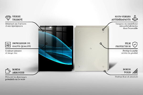 Sklo za varnou desku Modrá abstrakce