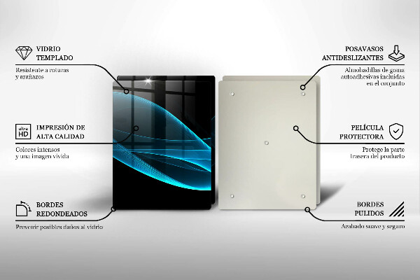 Sklo za varnou desku Modrá abstrakce