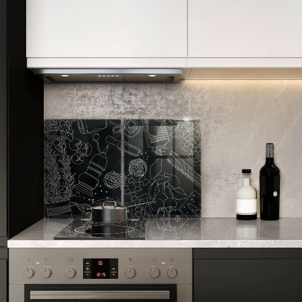 Skleněná deska za sporák Kuchyňské doplňky