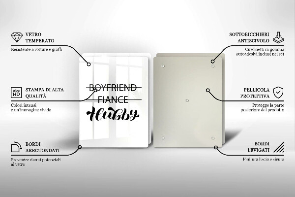 Sklo za varnou desku Nápis věta vzor