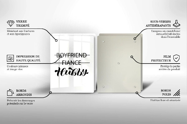 Sklo za varnou desku Nápis věta vzor