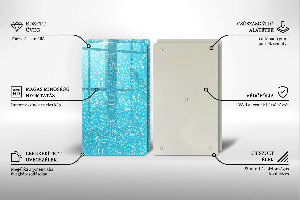 Skleněná deska za sporák Velikonoční téma