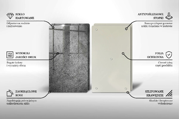 Sklo za varnou desku Textura betonového kamene