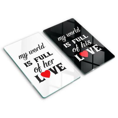 Skleněná deska za sporák Nápis věta