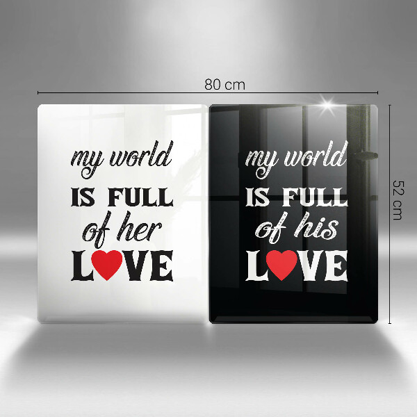 Skleněná deska za sporák Nápis věta