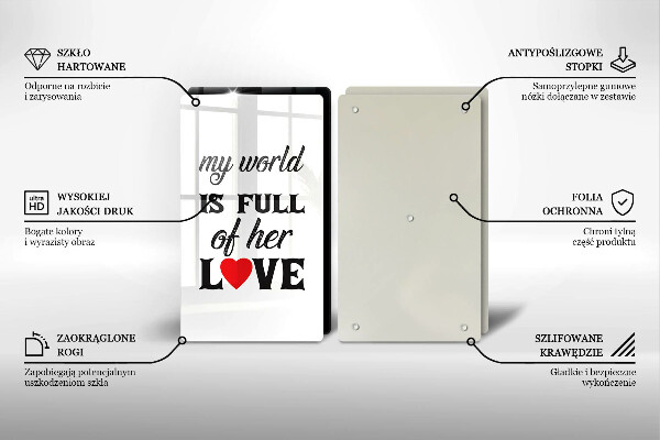 Skleněná deska za sporák Nápis věta