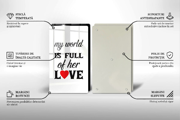 Skleněná deska za sporák Nápis věta