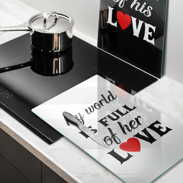 Skleněná deska za sporák Nápis věta