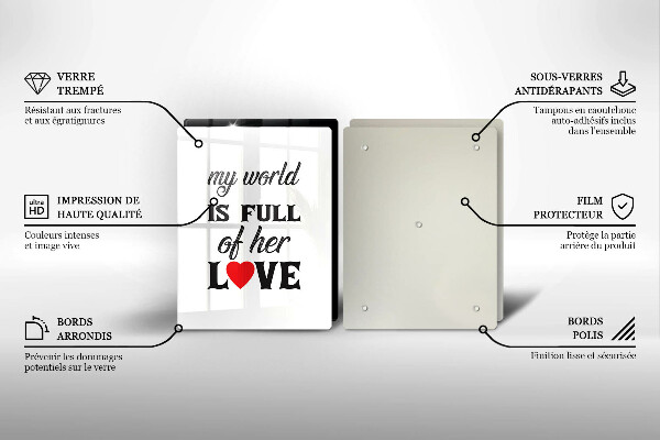 Skleněná deska za sporák Nápis věta