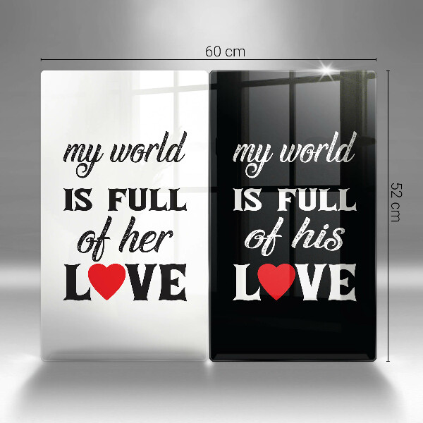 Skleněná deska za sporák Nápis věta