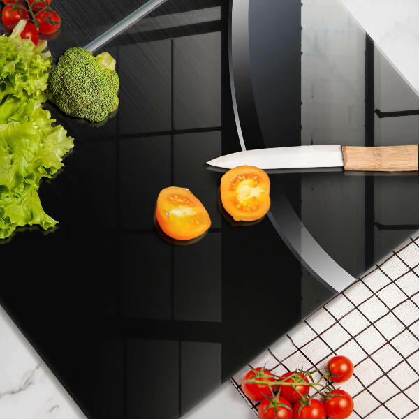 Skleněná deska za sporák Kovová abstrakce