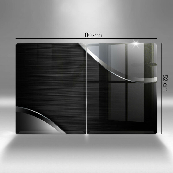 Skleněná deska za sporák Kovová abstrakce