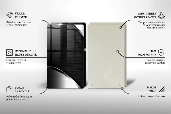 Skleněná deska za sporák Kovová abstrakce