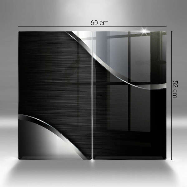 Skleněná deska za sporák Kovová abstrakce