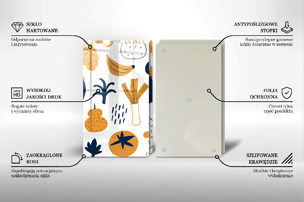 Skleněná deska za sporák Jídlo ilustrace