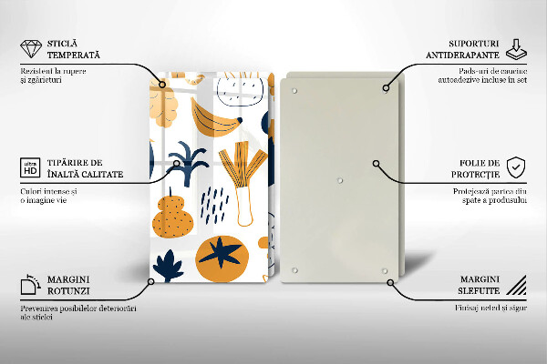 Skleněná deska za sporák Jídlo ilustrace