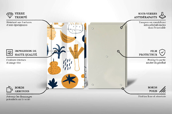 Skleněná deska za sporák Jídlo ilustrace