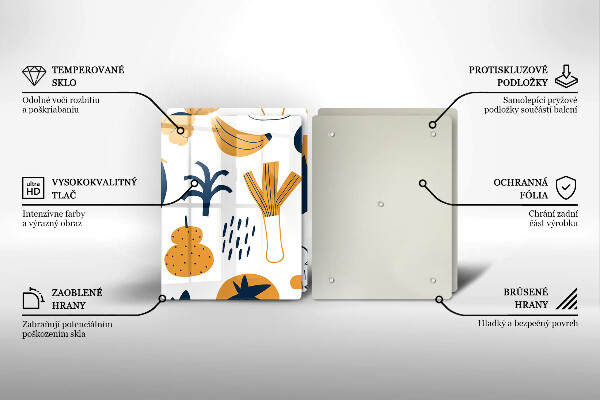 Skleněná deska za sporák Jídlo ilustrace