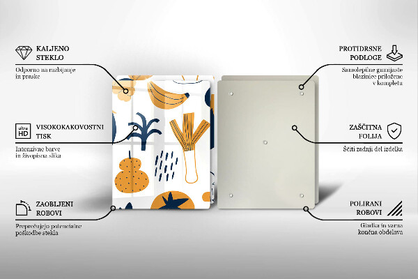 Skleněná deska za sporák Jídlo ilustrace