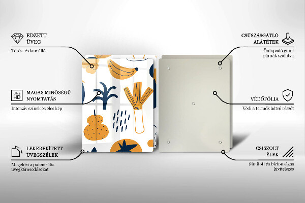 Skleněná deska za sporák Jídlo ilustrace