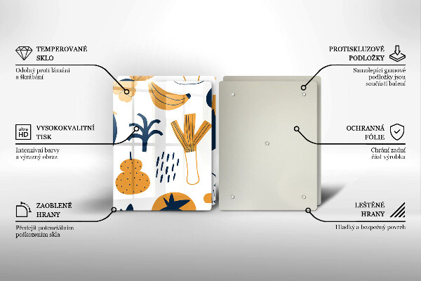 Skleněná deska za sporák Jídlo ilustrace