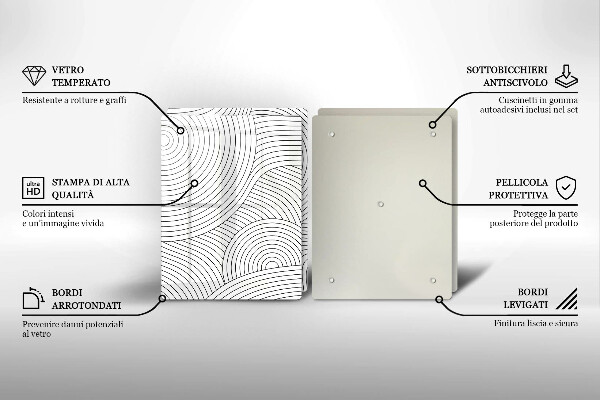 Skleněná deska za sporák Černé čáry abstrakce