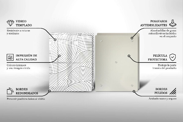 Skleněná deska za sporák Černé čáry abstrakce