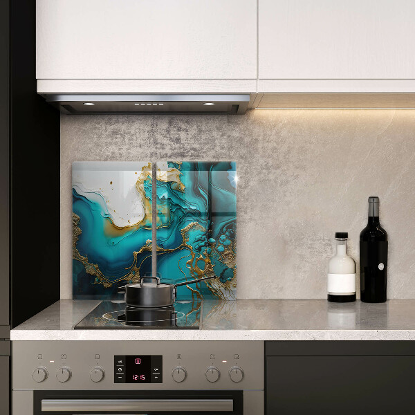 Deska za sporák Tyrkysová abstrakce