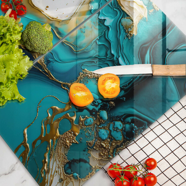 Deska za sporák Tyrkysová abstrakce