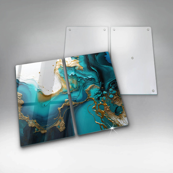 Deska za sporák Tyrkysová abstrakce