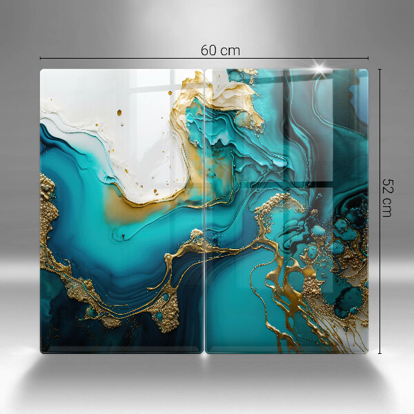 Deska za sporák Tyrkysová abstrakce