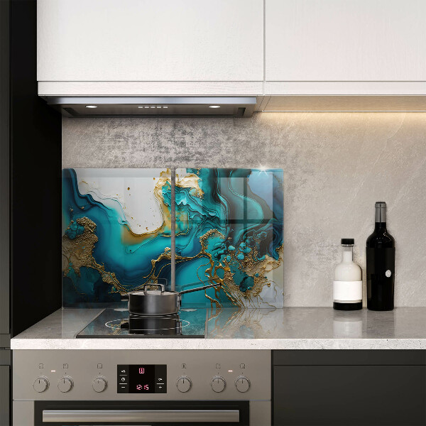 Deska za sporák Tyrkysová abstrakce