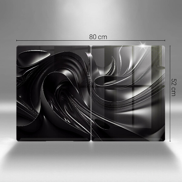 Deska za sporák Abstraktní černá hmota