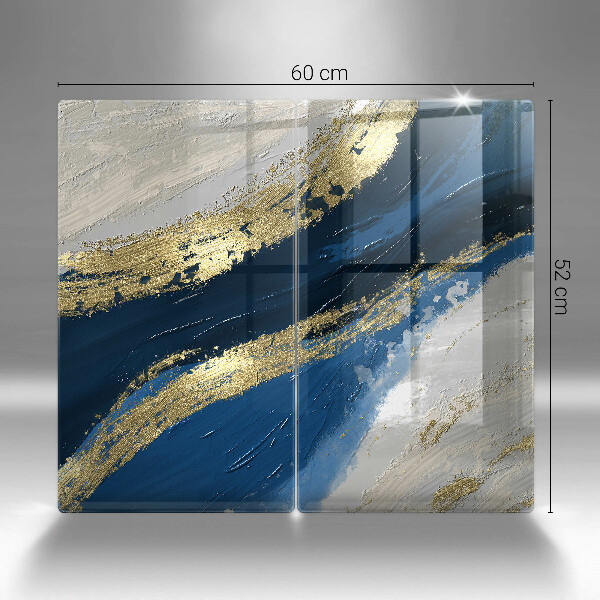 Skleněná deska za sporák Textura se zlatem