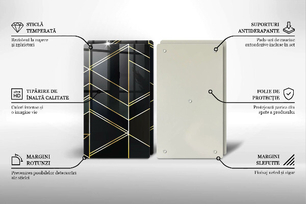 Skleněná deska za sporák Abstraktní trojúhelníky