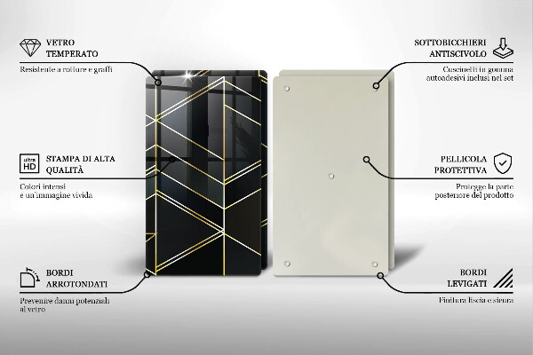 Skleněná deska za sporák Abstraktní trojúhelníky