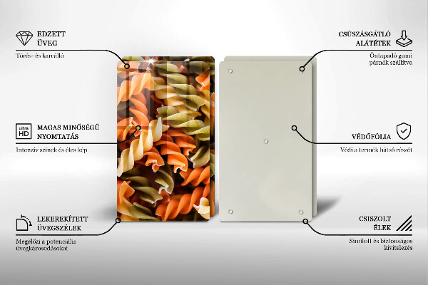 Skleněná deska za sporák Fusilli těstoviny