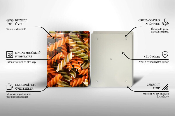 Skleněná deska za sporák Fusilli těstoviny