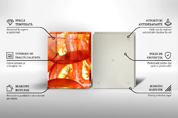 Skleněná deska za sporák Plátek červeného rajčete