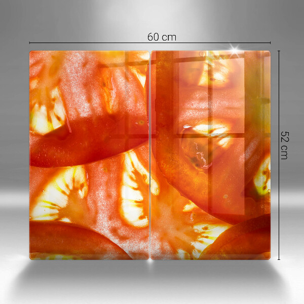 Skleněná deska za sporák Plátek červeného rajčete