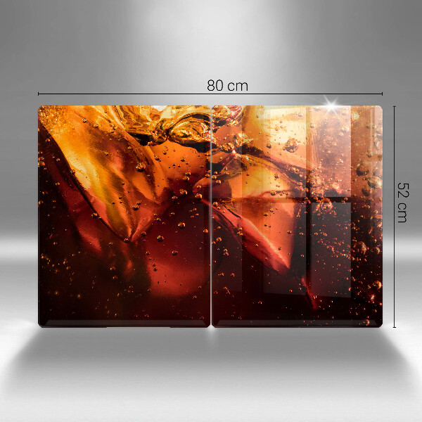 Skleněná deska za sporák Kolový nápoj s ledem