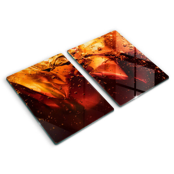 Skleněná deska za sporák Kolový nápoj s ledem