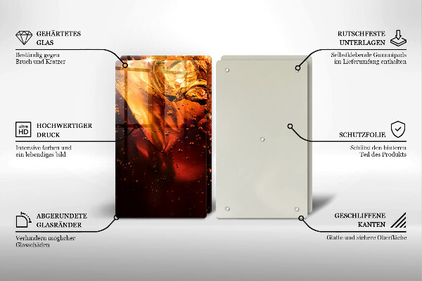 Skleněná deska za sporák Kolový nápoj s ledem