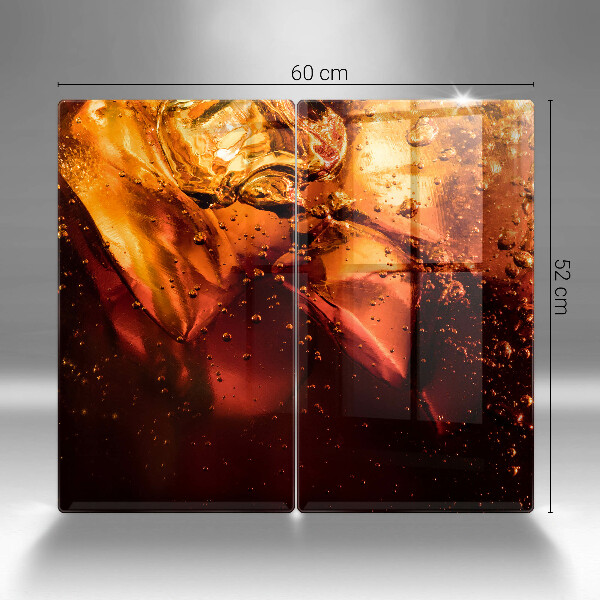 Skleněná deska za sporák Kolový nápoj s ledem