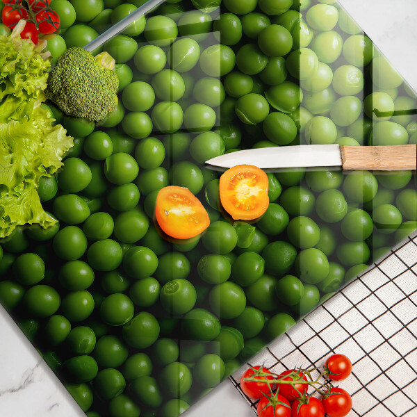 Skleněná deska za sporák Zelené fazole