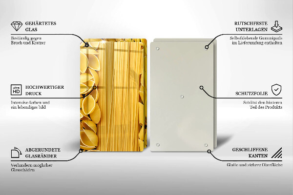 Skleněná deska za sporák Těstoviny