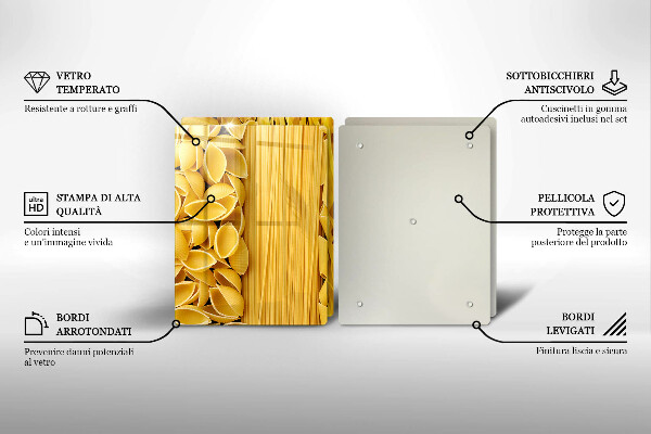 Skleněná deska za sporák Těstoviny