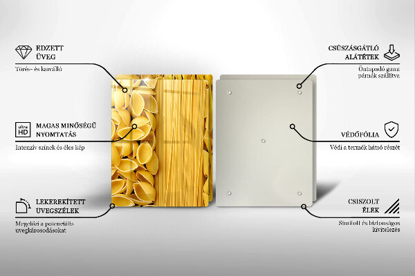 Skleněná deska za sporák Těstoviny