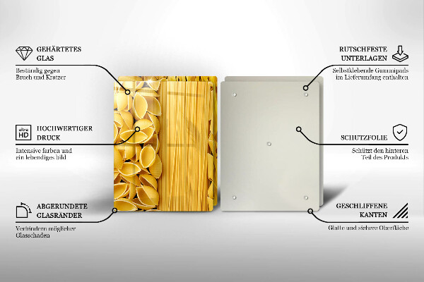 Skleněná deska za sporák Těstoviny