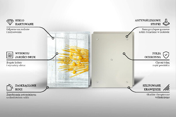 Skleněná deska za sporák Těstoviny